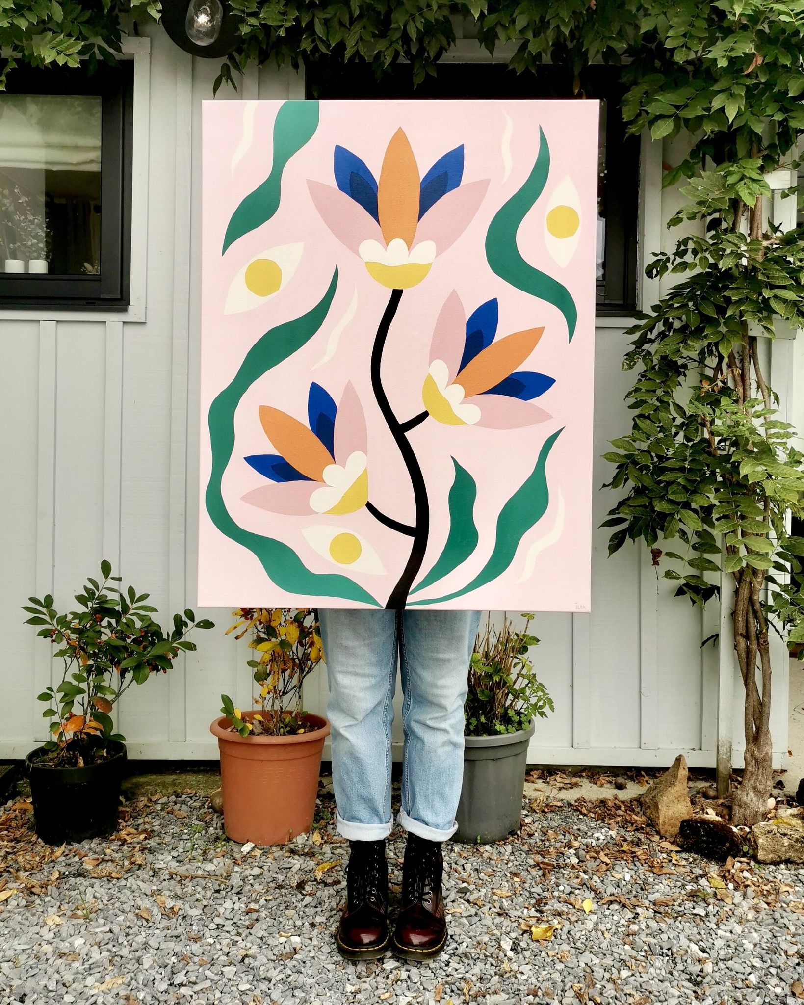 Peinture acrylique sur toile - « ça pousse ! »