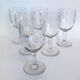 Engraved glass wine glasses