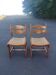 Pair of Brutalist Guillerme and Chambron Chairs in Solid Oak with Wove
