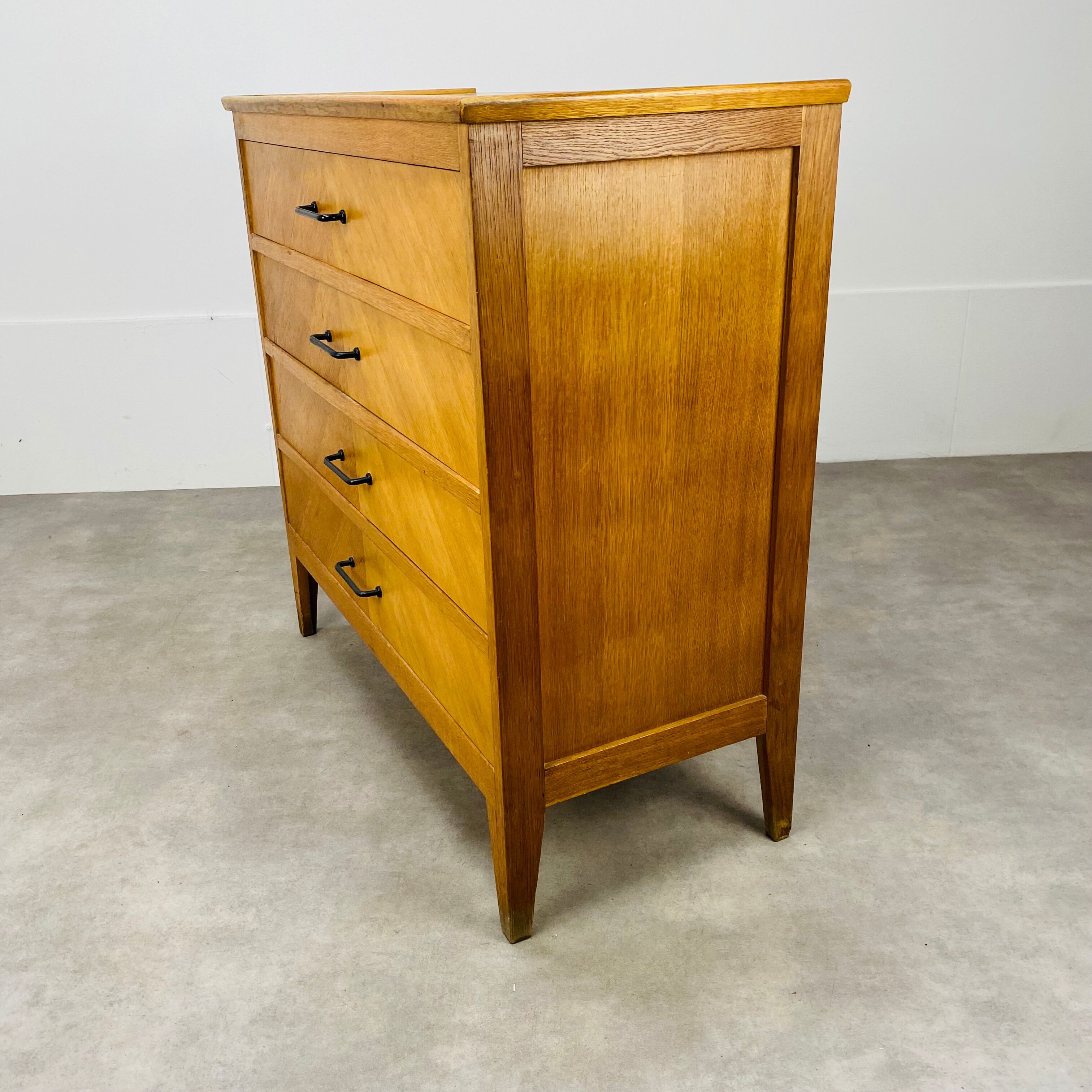 Vintage chest of drawers 50s blond wood