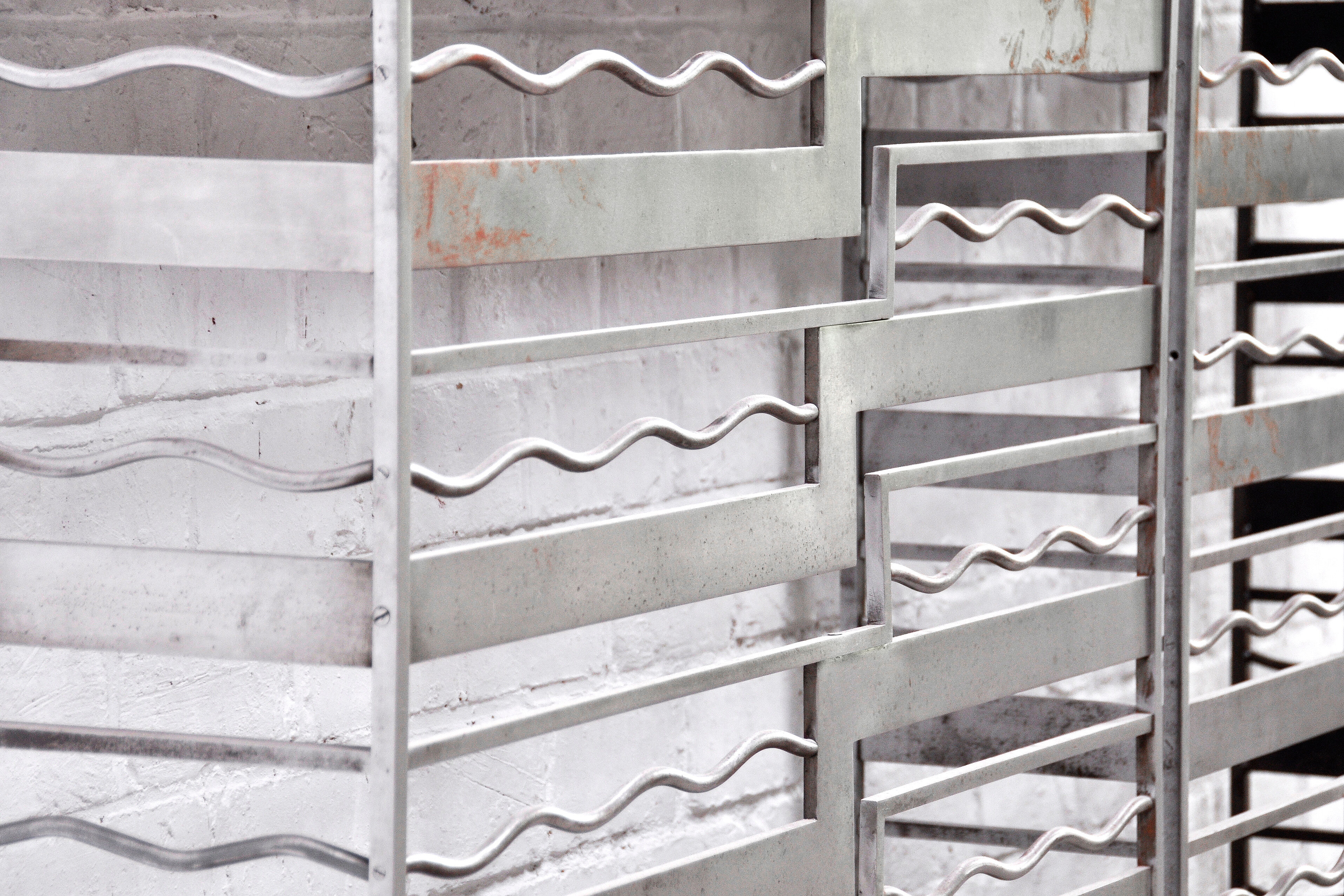 Vintage french metal geometric consoles