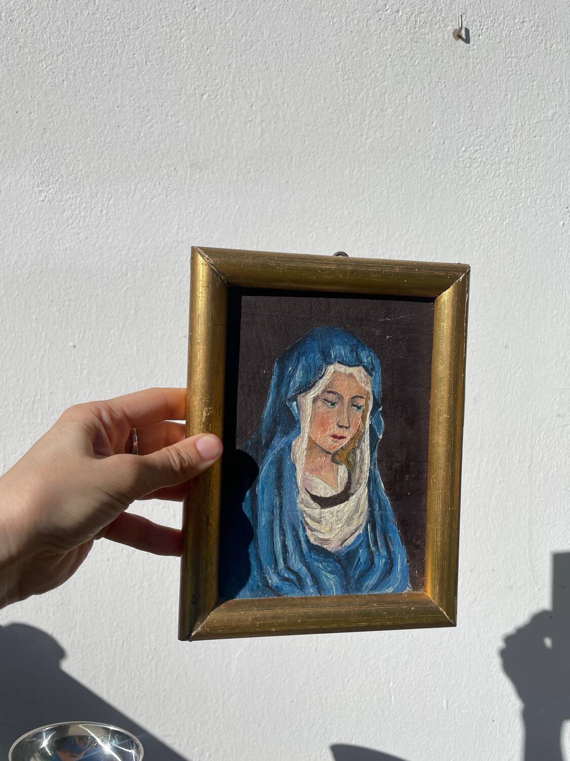 Petite peinture de vierge / tableau ancien