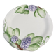 4 assiettes à dessert blanches en barbotine de raisin vintage Japon