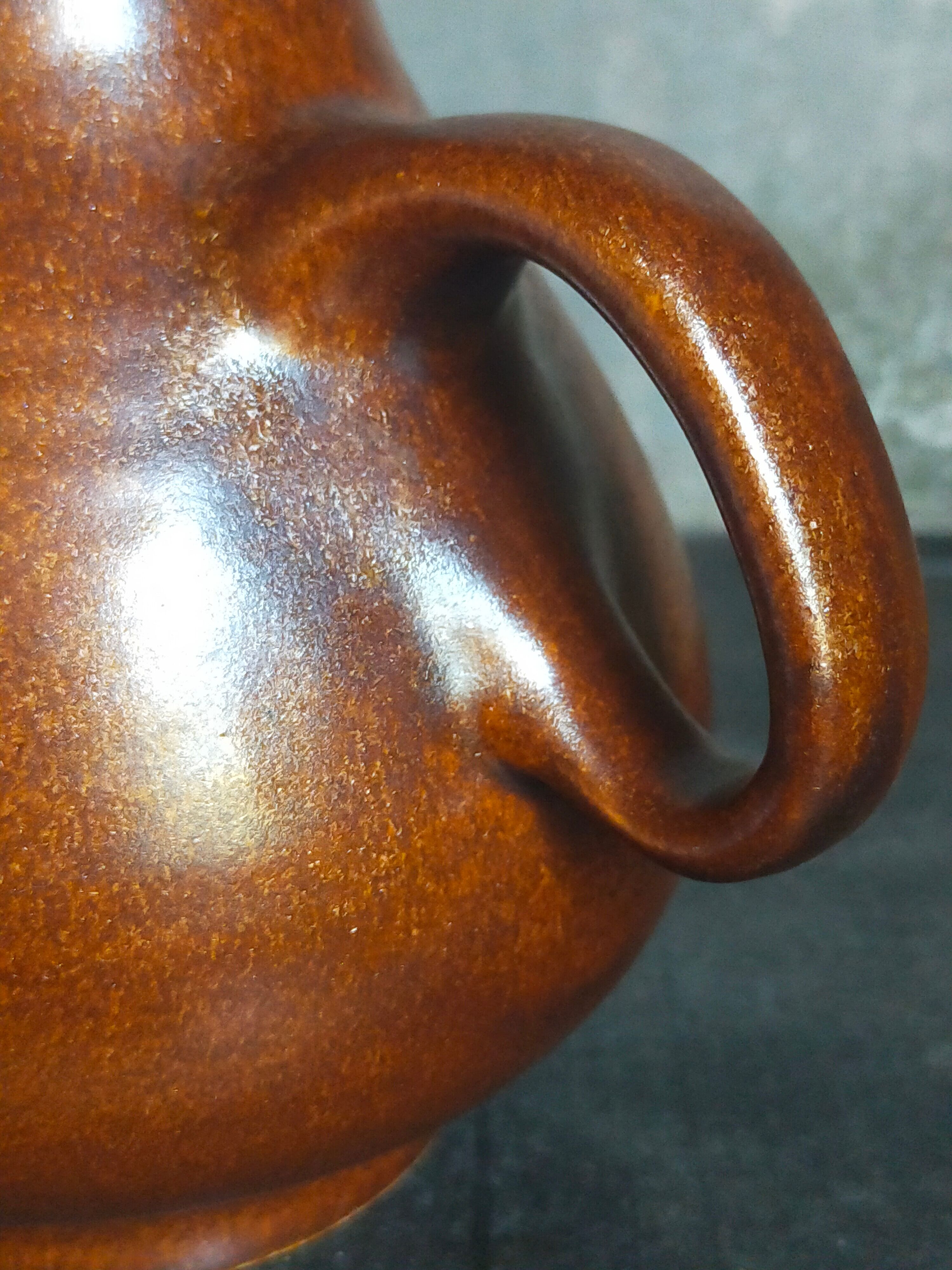 Vintage ceramic handle vase
