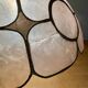 Vintage mother-of-pearl and brass lampshade pendant light
