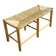 Wood and straw bench