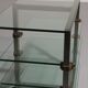 Rare 1970s Peter Ghyzcy side table on wheels