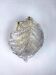 Mid-century leaf wall sconce, frosted Murano glass, circa 1960s