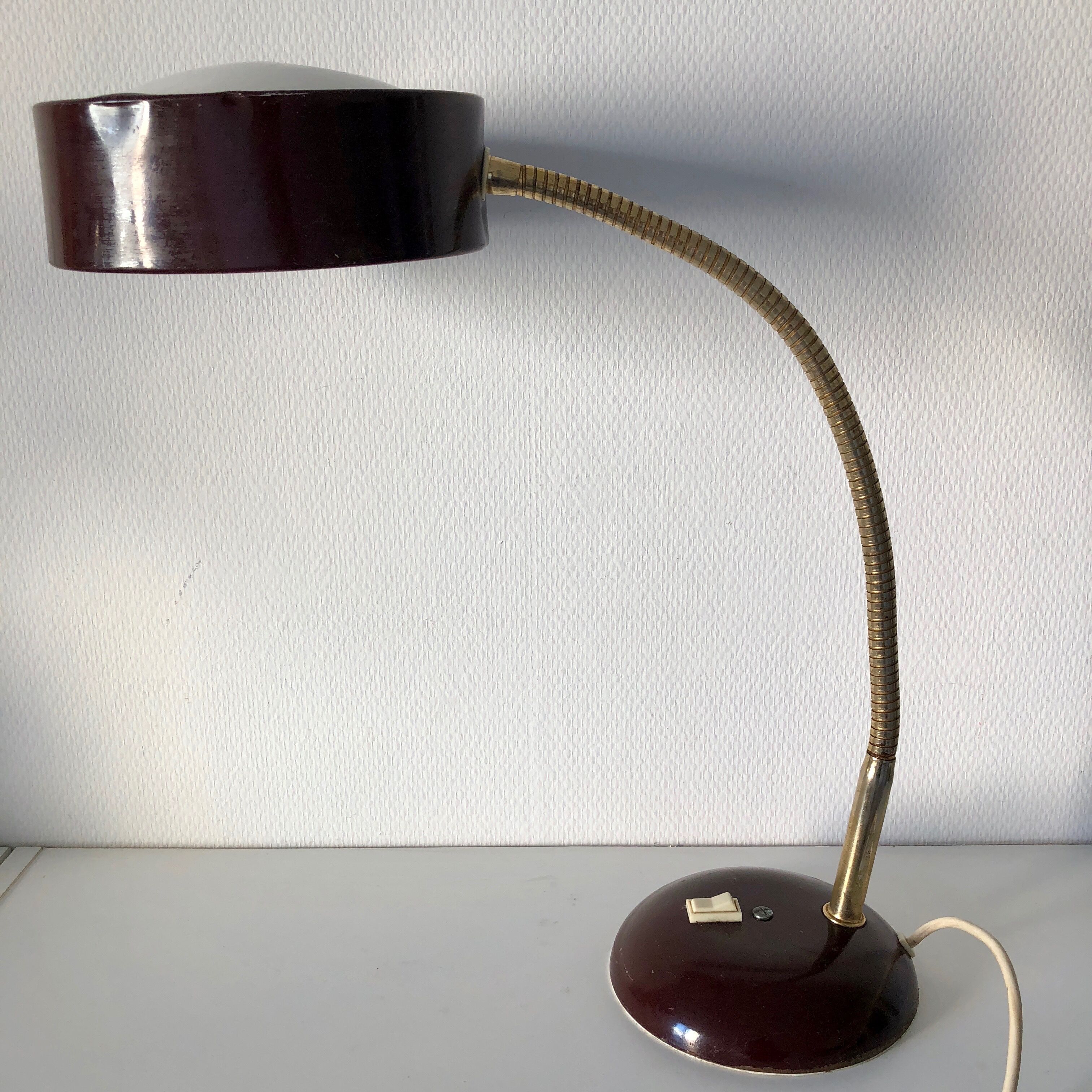 Lamp red garnet Jumo vintage 1970