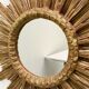 Large sun mirror in gilded wood, 1960
