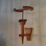 Solid oak wall light by Guillerme and Chambron
