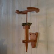 Solid oak wall light by Guillerme and Chambron