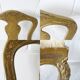 Golden baroque chair, gold-plated wooden chair louis xiv.