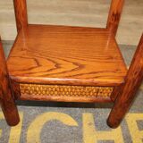 Console en bois et rotin "maugrion"