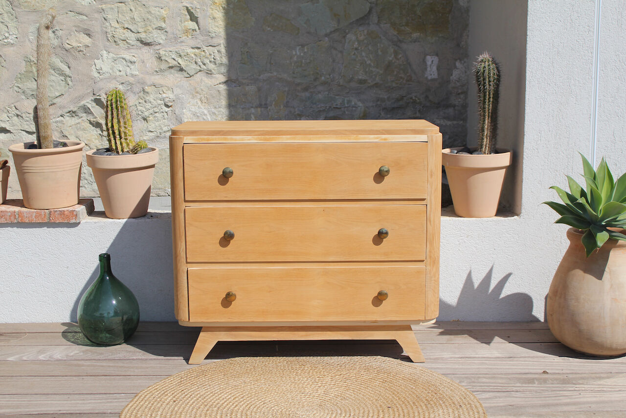 Commode vintage pieds compas
