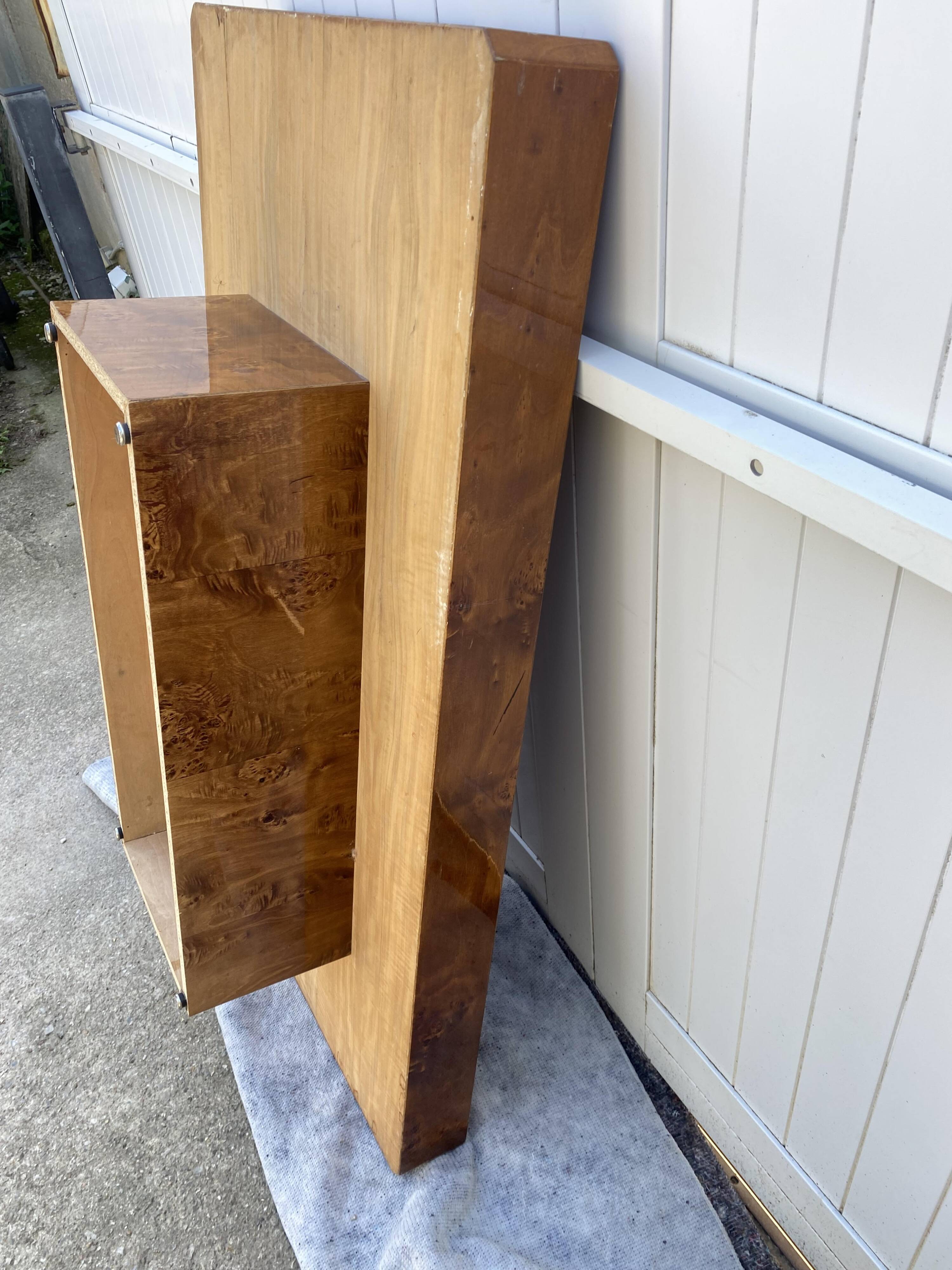 Table basse en loupe d’orme Roche et Bobois vintage 70s