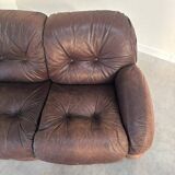 Canapé Okay en cuir d'Adriano Piazzesi, Italie, années 1970