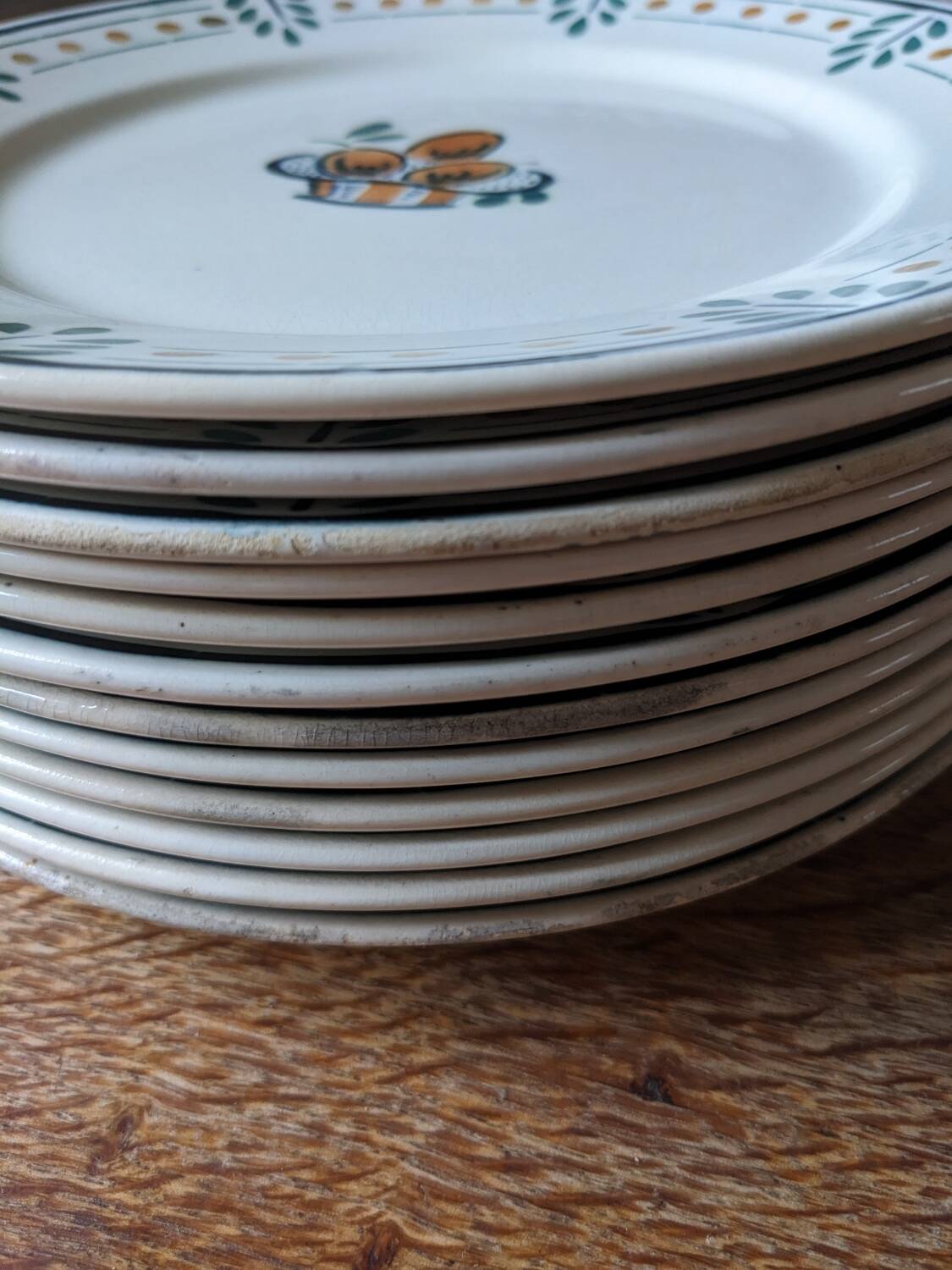 Lot of 12 Vosgien Badonviller flat plates