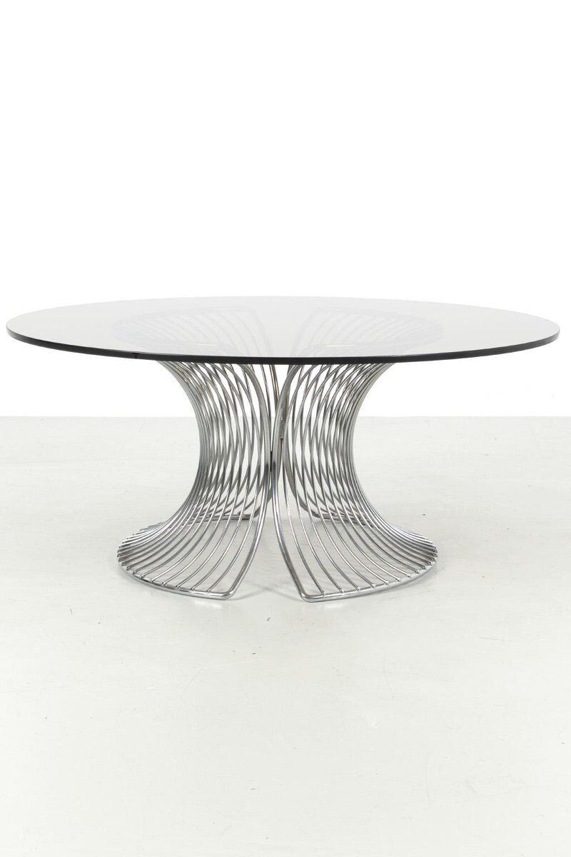 Table basse en fil métallique vintage