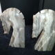 Pair of bookends "Horse heads" in onyx