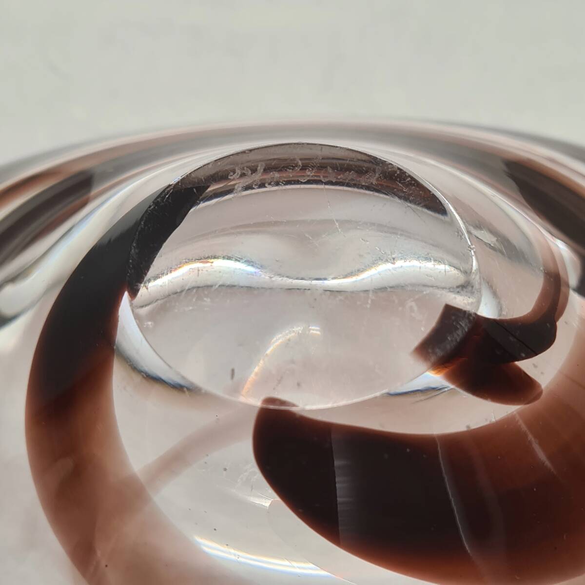 Dutch Design Glass Ashtray by Max Verboeket Kristalunie, 1950/60s.