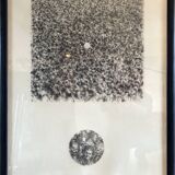 Lithograph 1882 "Foule" signed by Michel Houssin (born in 1941)