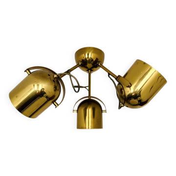 Adjustable Brass Spot Ceiling Lamp by Florian Schulz