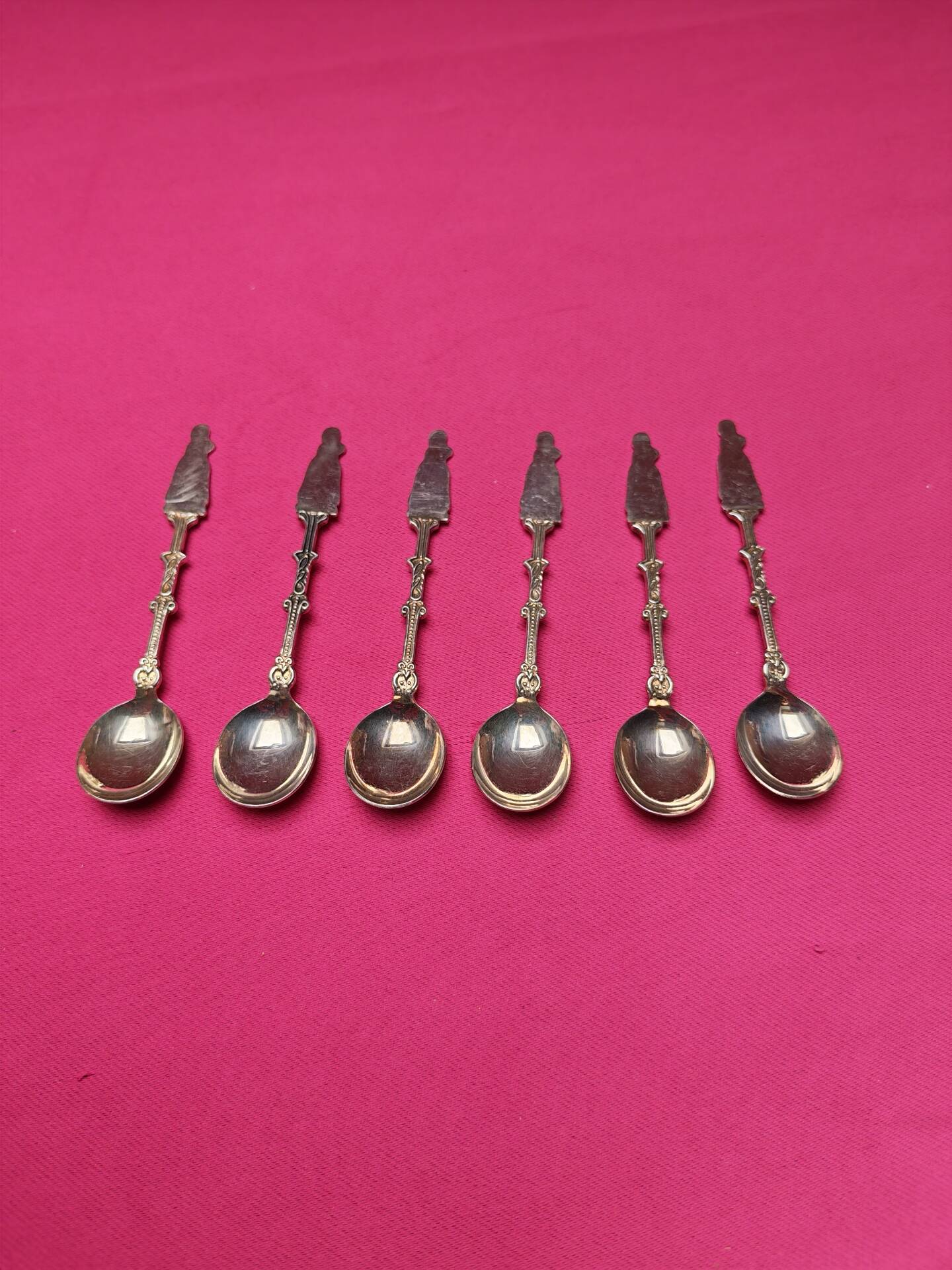 Set of 6 vintage silver-plated mocha spoons – Mark 90