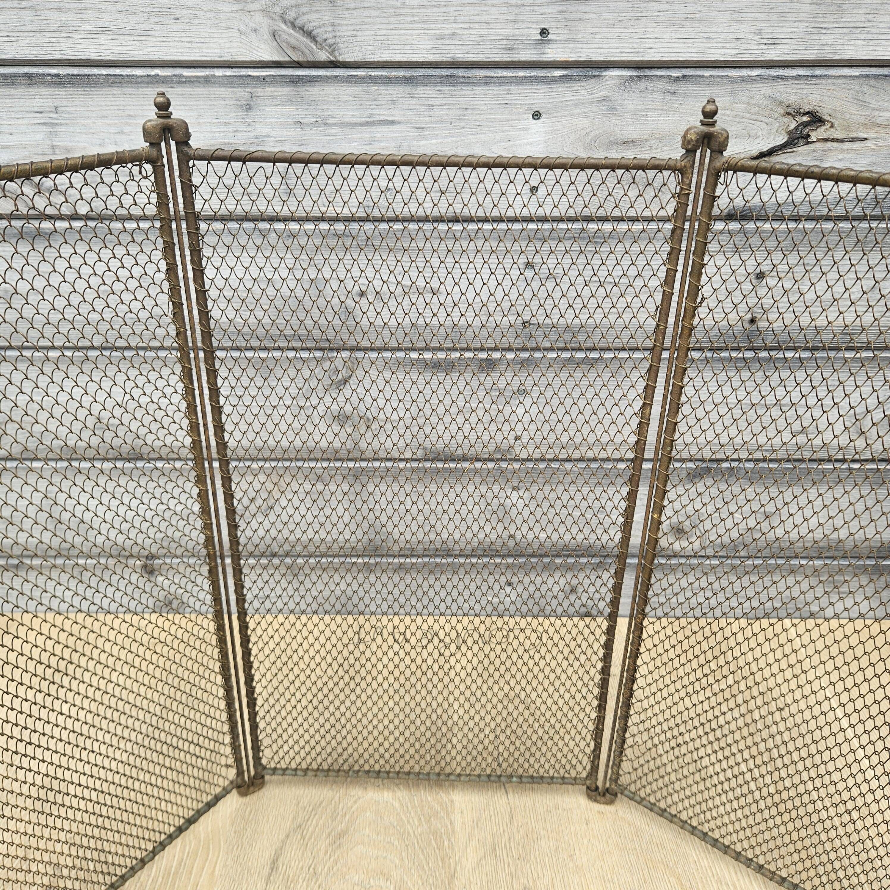19th-century fireplace screen