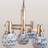 Vintage Italian chandelier in the style of Gaetano Sciolari, 1970s