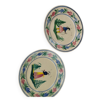 Quimper Henriot HB plates