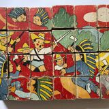 Set of wooden cubes from the 1900s six views