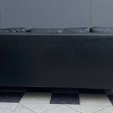 black leather Tecta -seat sofa by Hans Konecke 1960s