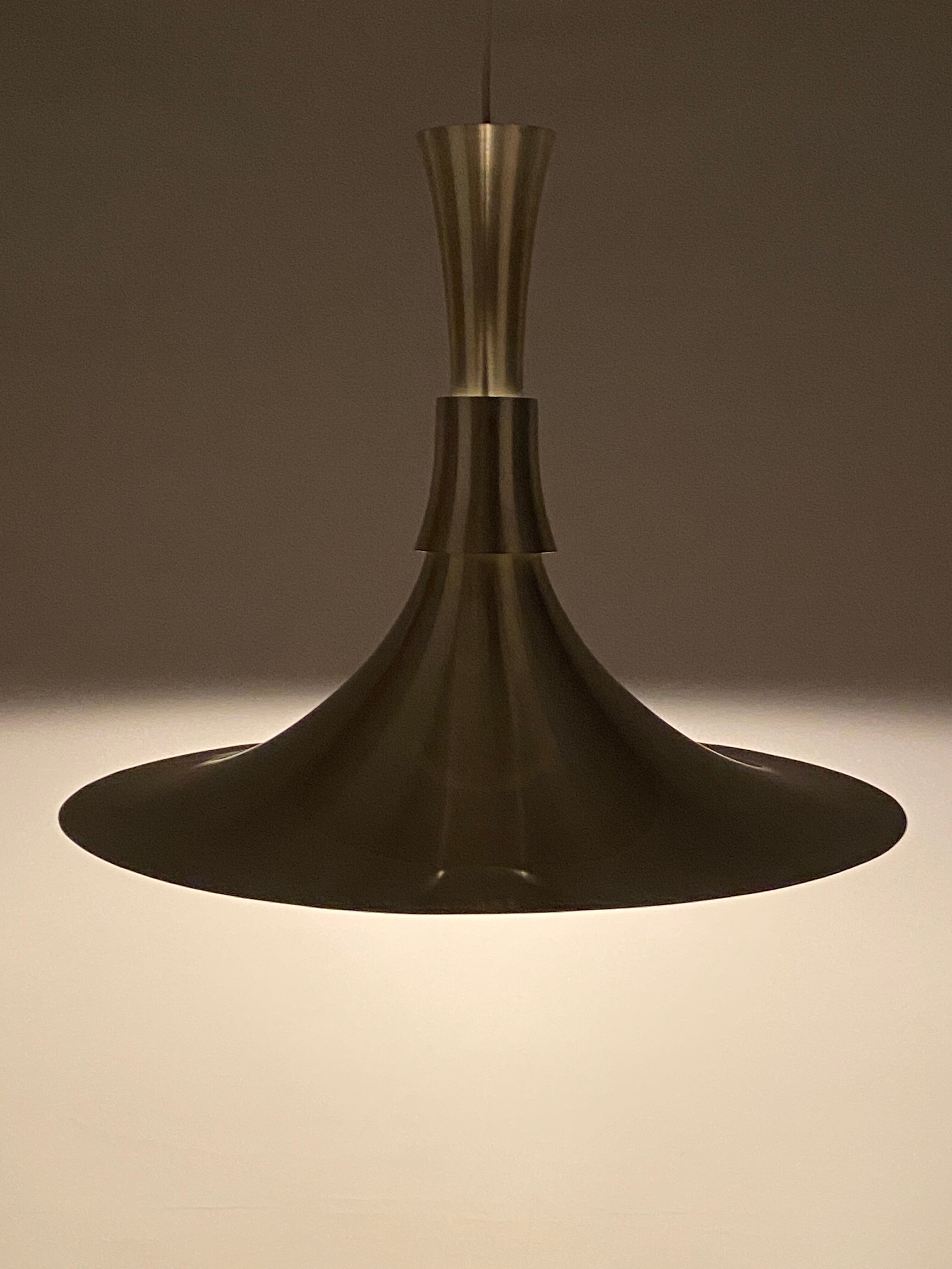 Trumpet shaped Pendant Lamp by Bent Nordsted for Lyskaer Belysning