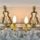 Pair of Wall Lamp Bronze And Crystal 2 Lights