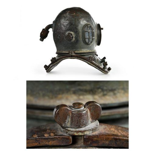 Early 20th century scuba diving helmet