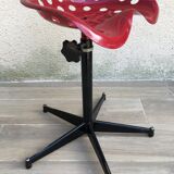 Vintage high stool sitting tractor