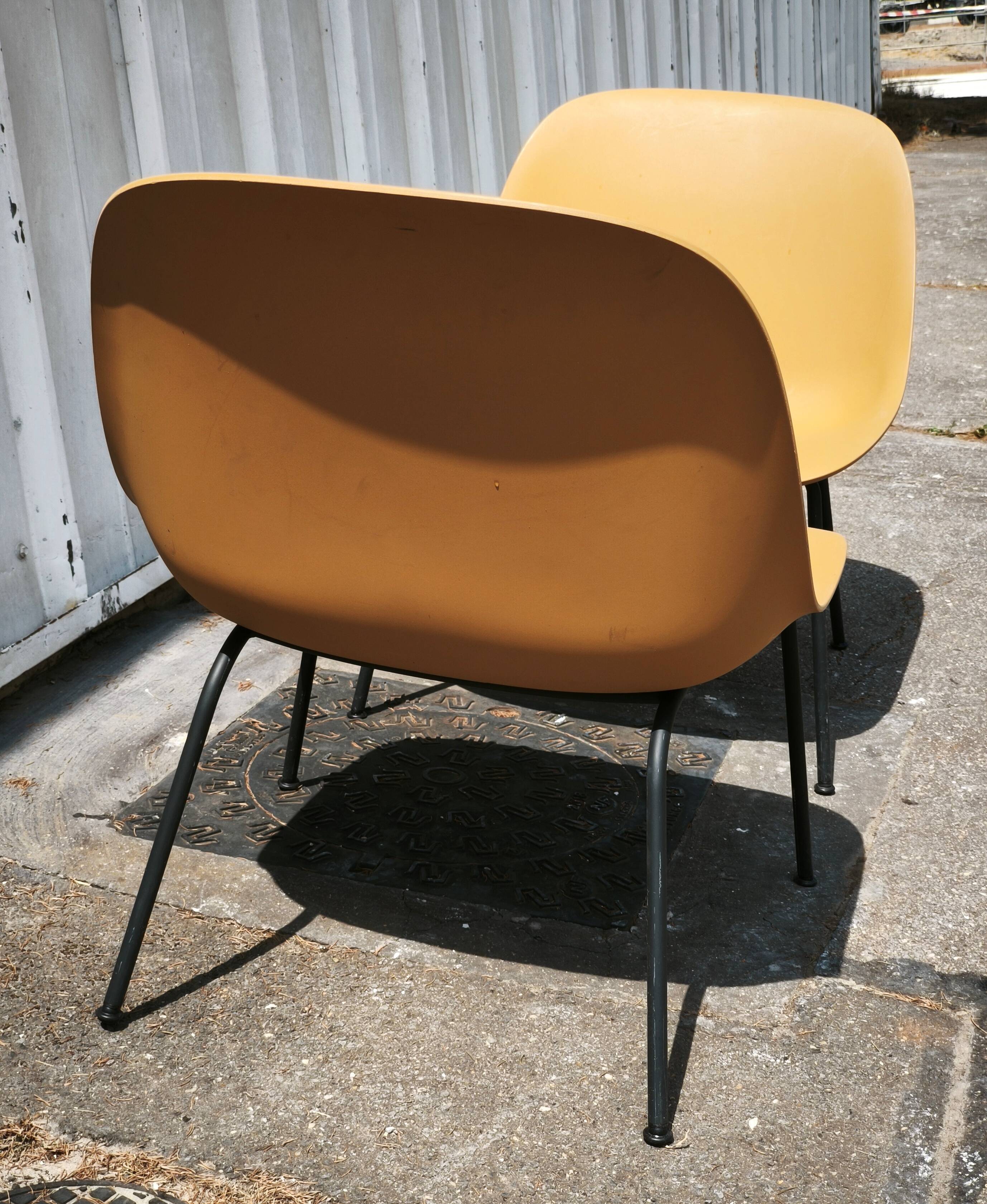 Pair of Fiber Lounge armchairs, Muuto