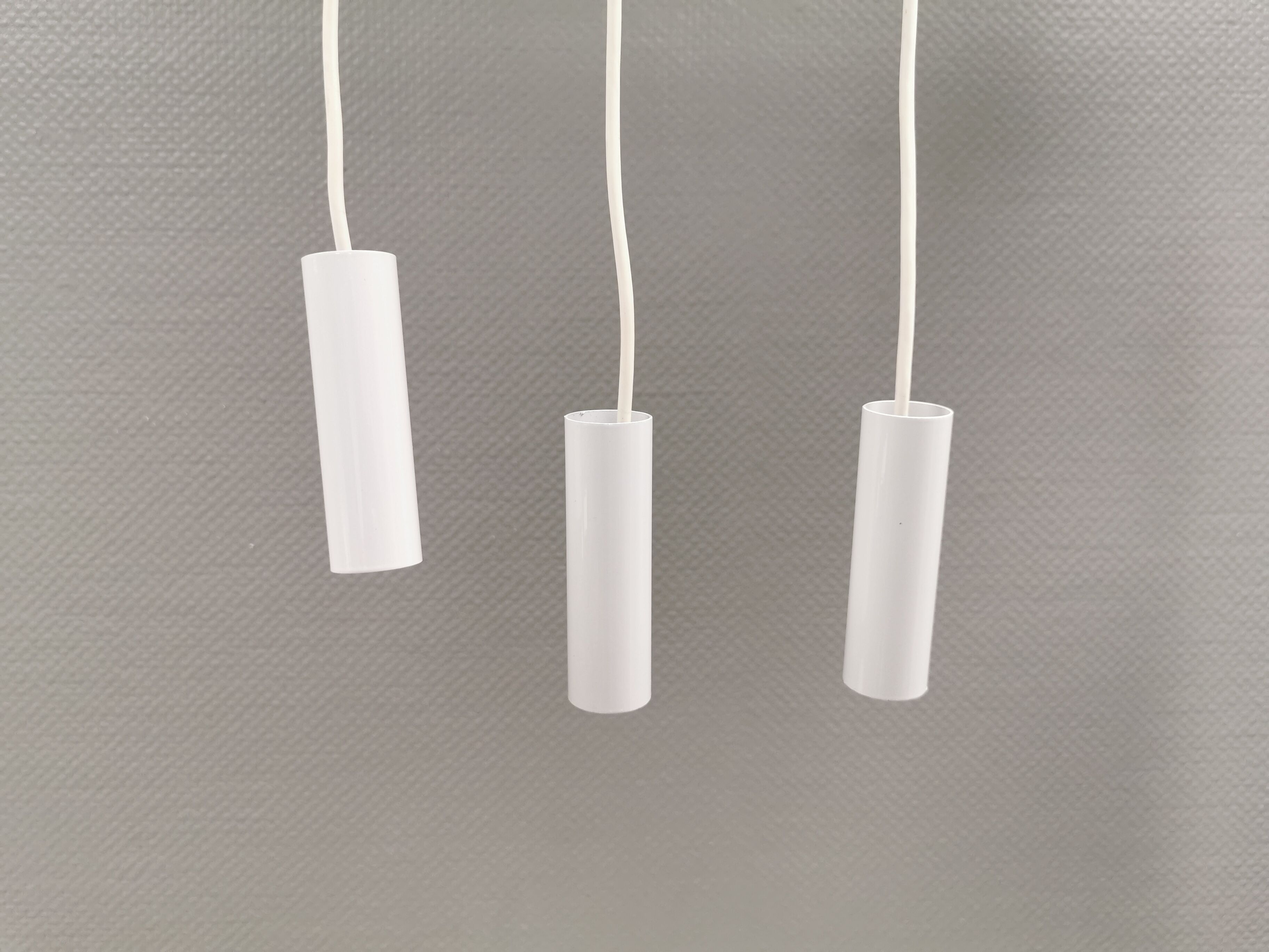 Trois petites lampes cylindriques de J. Rasmussen Lighting, années 1980, Danemark.