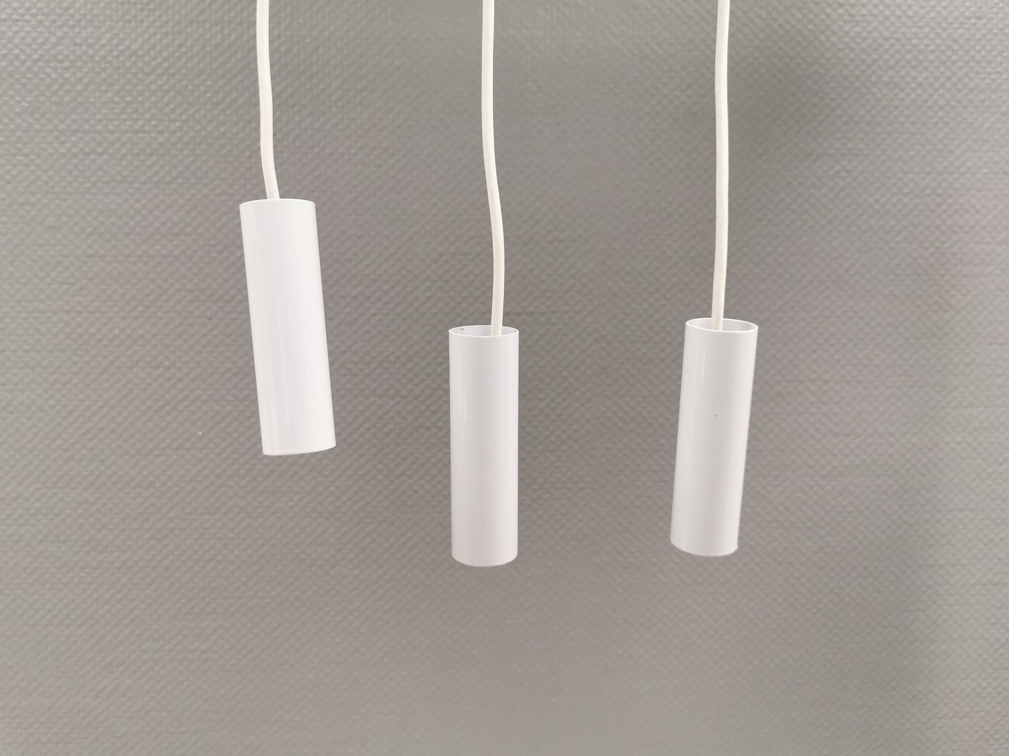 Three small cylinder lamps from J. Rasmussen Lighting, 1980s, Denmark.