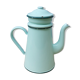 Cafetière émaillée verte d'eau