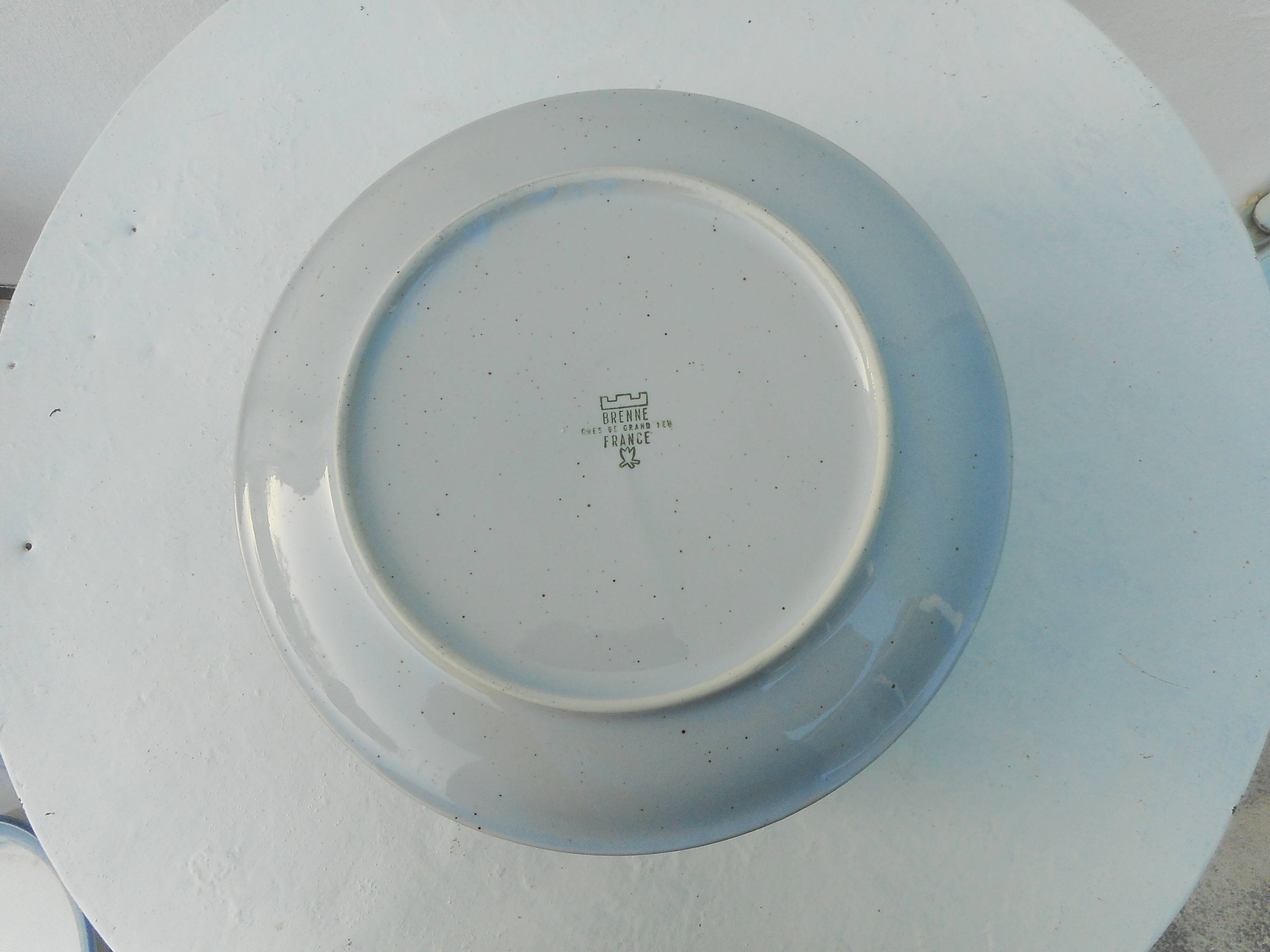 Lot de 6 assiettes plates en grès