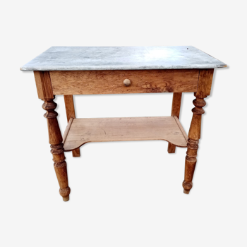 Table /bureau/table de toilette/meuble d'appoint ancien en pichepin