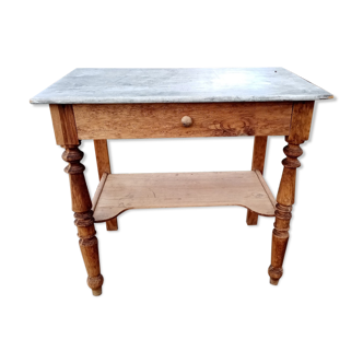 Table /bureau/table de toilette/meuble d'appoint ancien en pichepin