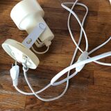 Vintage spotlight, off-white, ABS plastic, 70s