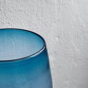 Big Opalescent Vase in Hand Blown Murano Glass, Blue Purple Gold Iridescent