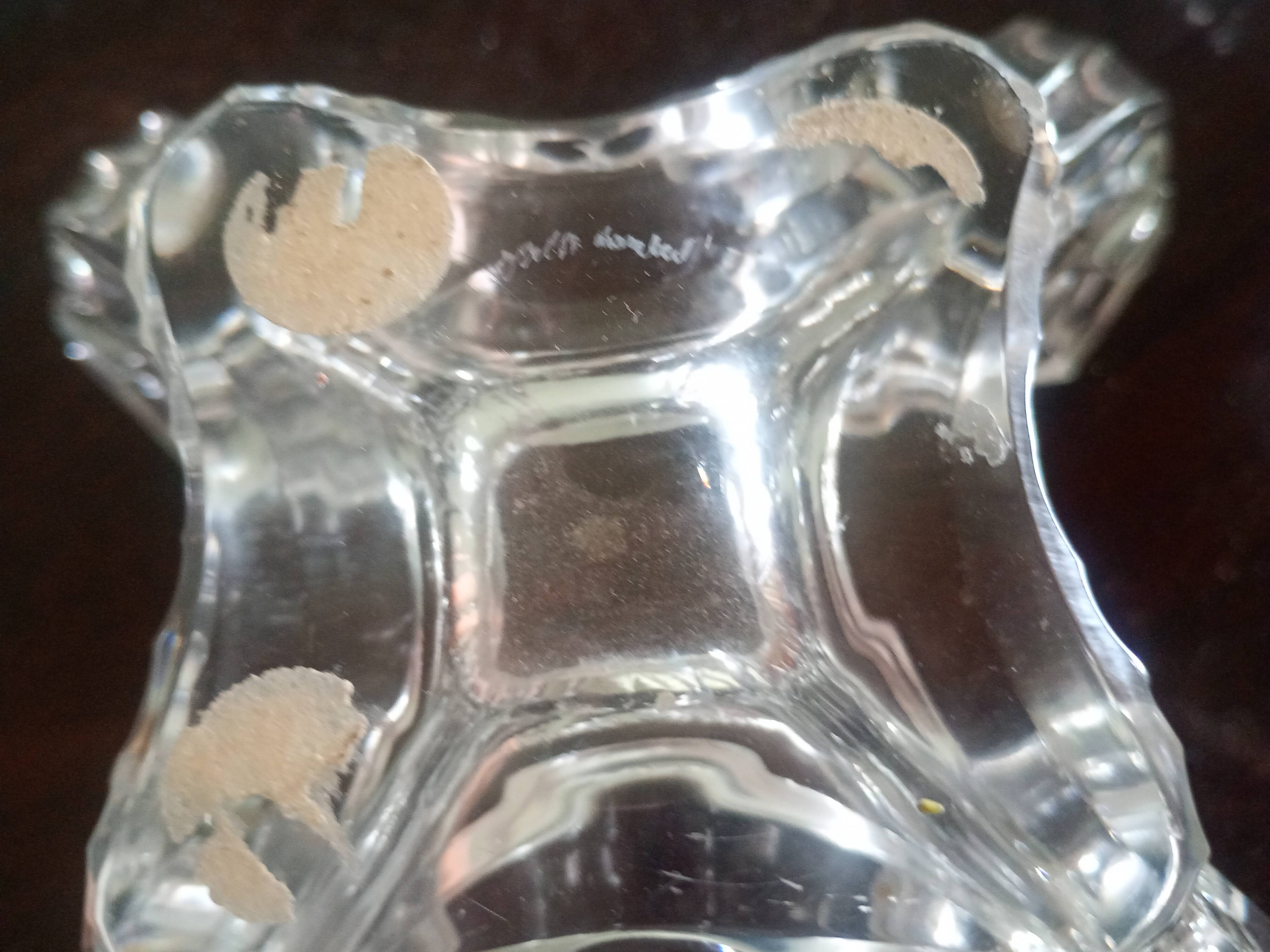 Val Saint Lambert - Pair of 4-light crystal candlesticks - modern design