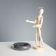 Vintage grey marble centrepiece, design, Italy, 1970s