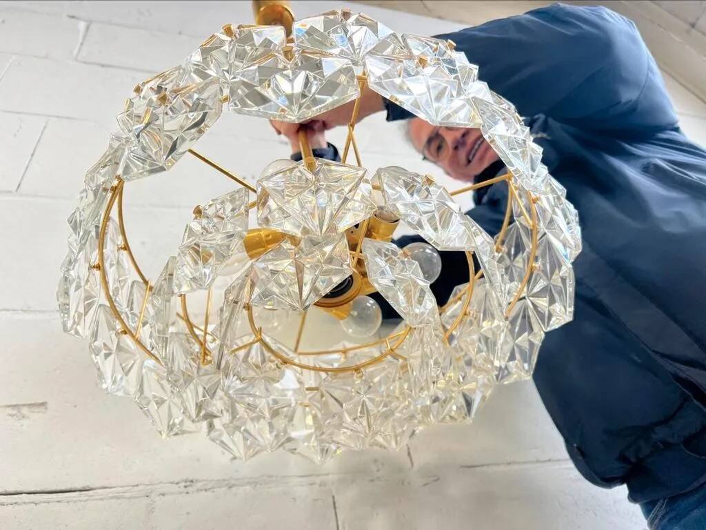 Vintage crystal chandelier Kinkeldey