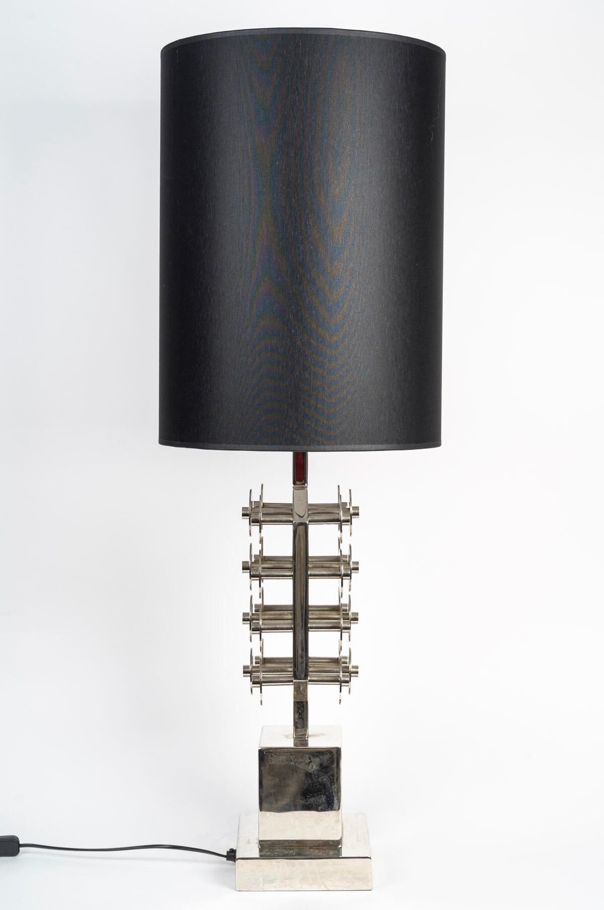 1970s vintage chrome table lamp